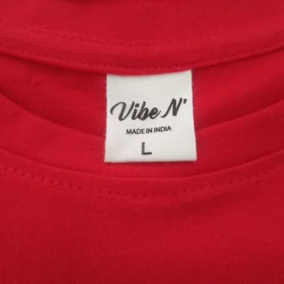 Vibe N' women's size L red and black Como La Flor embroidered top - Picture 10 of 12